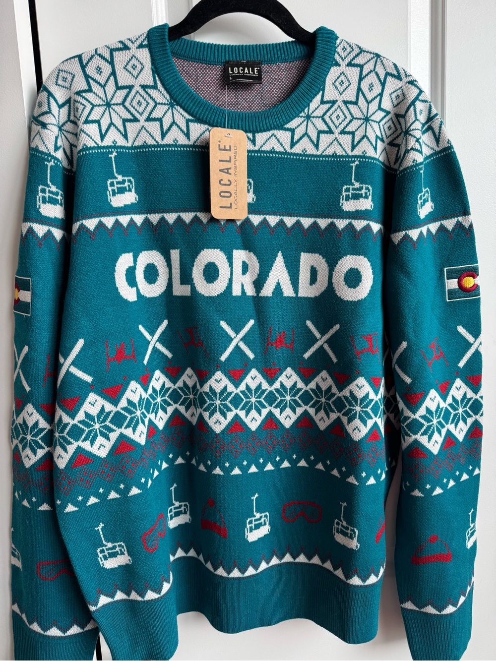 NWT Locale Outdoor Colorado Alpine Ski Knit Sweater L